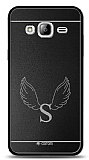 Dafoni Metal Samsung Galaxy J3 Angel Wing Tek Harf Kişiye Özel Kılıf