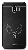 Dafoni Metal Samsung Galaxy J4 Angel Wing Tek Harf Kişiye Özel Kılıf