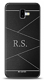 Dafoni Metal Samsung Galaxy J6 Plus Geometrik Çift Harf Kişiye Özel Kılıf