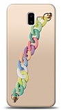 Samsung Galaxy J6 Plus Renkli Zincirli Klf