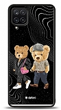 Dafoni Art Samsung Galaxy M12 Compatible Couple Teddy Kılıf