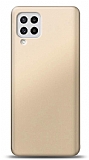 Samsung Galaxy M22 Gold Mat Silikon Kılıf