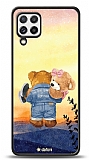 Dafoni Art Samsung Galaxy M22 Sunset Teddy Bears Kılıf