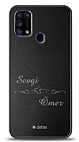 Dafoni Metal Samsung Galaxy M21 / M31 / M30s Çiftlere Özel Kalpli İsimli Kişiye Özel Kılıf