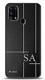 Dafoni Metal Samsung Galaxy M21 / M31 / M30s Linear Çift Harf Kişiye Özel Kılıf
