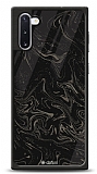 Dafoni Glossy Samsung Galaxy Note 10 Black Marble Pattern Kılıf