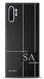 Dafoni Metal Samsung Galaxy Note 10 Plus Linear Çift Harf Kişiye Özel Kılıf