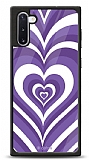 Dafoni Glossy Samsung Galaxy Note 10 Purple Hearts Kılıf