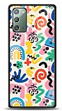 Dafoni Glossy Samsung Galaxy Note 20 Colorful Pattern Kılıf