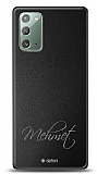Dafoni Metal Samsung Galaxy Note 20 El Yazs simli Kiiye zel Klf