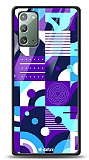 Dafoni Glossy Samsung Galaxy Note 20 Purple Geometric Pattern Kılıf
