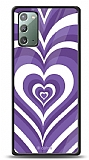 Dafoni Glossy Samsung Galaxy Note 20 Purple Hearts Kılıf
