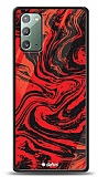 Dafoni Glossy Samsung Galaxy Note 20 Red Marble Kılıf
