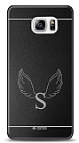 Dafoni Metal Samsung Galaxy Note 5 Angel Wing Tek Harf Kişiye Özel Kılıf