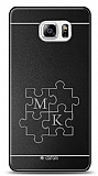 Dafoni Metal Samsung Galaxy Note 5 Çift Harf Puzzle Kişiye Özel Kılıf