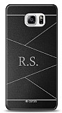 Dafoni Metal Samsung Galaxy Note 5 Geometrik Çift Harf Kişiye Özel Kılıf