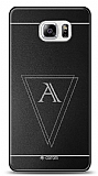 Dafoni Metal Samsung Galaxy Note 5 Geometrik Tek Harf Kişiye Özel Kılıf