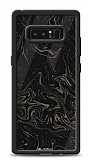 Dafoni Glossy Samsung Galaxy Note 8 Black Marble Pattern Kılıf