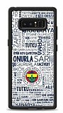Dafoni Glossy Samsung Galaxy Note 8 Lisanslı Fenerbahçe Beyaz Tipografi Kılıf