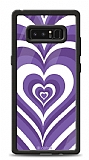 Dafoni Glossy Samsung Galaxy Note 8 Purple Hearts Kılıf