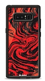 Dafoni Glossy Samsung Galaxy Note 8 Red Marble Kılıf