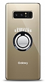 Samsung Galaxy Note 8 Siyah Tutuculu effaf Klf