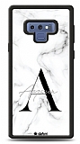 Dafoni Glossy Samsung Galaxy Note 9 Kişiye Özel Harf İsimli White Marble Kılıf