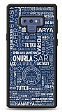 Dafoni Glossy Samsung Galaxy Note 9 Lisanslı Fenerbahçe Mavi Tipografi Kılıf