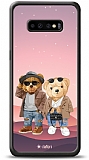 Dafoni Art Samsung Galaxy S10 Cool Couple Teddy Kılıf