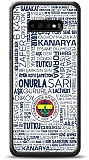 Dafoni Glossy Samsung Galaxy S10 Lisanslı Fenerbahçe Beyaz Tipografi Kılıf