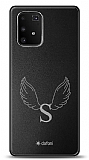 Dafoni Metal Samsung Galaxy S10 Lite Angel Wing Tek Harf Kişiye Özel Kılıf