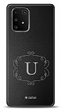 Dafoni Metal Samsung Galaxy S10 Lite Flower Frame Tek Harf Kişiye Özel Kılıf