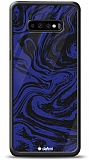 Dafoni Glossy Samsung Galaxy S10 Navy Blue Marble Kılıf