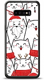 Dafoni Art Samsung Galaxy S10 New Year Cats Kılıf