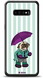 Dafoni Art Samsung Galaxy S10 Plus Pug in the Rain Klf
