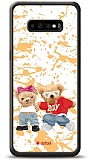 Dafoni Art Samsung Galaxy S10 Style Couple Teddy Kılıf