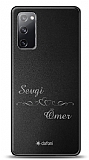 Dafoni Metal Samsung Galaxy S20 FE Çiftlere Özel Kalpli İsimli Kişiye Özel Kılıf