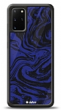 Dafoni Glossy Samsung Galaxy S20 Plus Navy Blue Marble Kılıf
