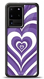 Dafoni Glossy Samsung Galaxy S20 Ultra Purple Hearts Kılıf