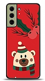 Dafoni Art Samsung Galaxy S21 FE 5G Christmas Bear Kılıf