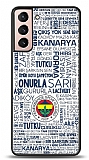 Dafoni Glossy Samsung Galaxy S21 Lisanslı Fenerbahçe Beyaz Tipografi Kılıf