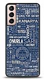 Dafoni Glossy Samsung Galaxy S21 Lisanslı Fenerbahçe Mavi Tipografi Kılıf