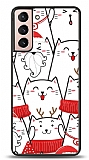 Dafoni Art Samsung Galaxy S21 New Year Cats Kılıf