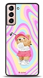 Dafoni Art Samsung Galaxy S21 Tennis Girl Bear Kılıf
