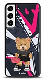 Dafoni Art Samsung Galaxy S22 5G Rock And Roll Teddy Bear Kılıf