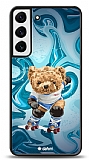 Dafoni Art Samsung Galaxy S22 5G Skating Teddy Bear Kılıf