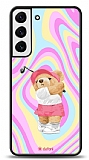 Dafoni Art Samsung Galaxy S22 Plus 5G Tennis Girl Bear Kılıf