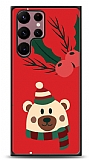 Dafoni Art Samsung Galaxy S22 Ultra 5G Christmas Bear Kılıf