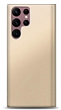 Samsung Galaxy S22 Ultra 5G Gold Mat Silikon Kılıf