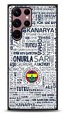 Dafoni Glossy Samsung Galaxy S22 Ultra 5G Lisanslı Fenerbahçe Beyaz Tipografi Kılıf